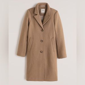 Wool-Blend Dad Coat Abercrombie & Fitch